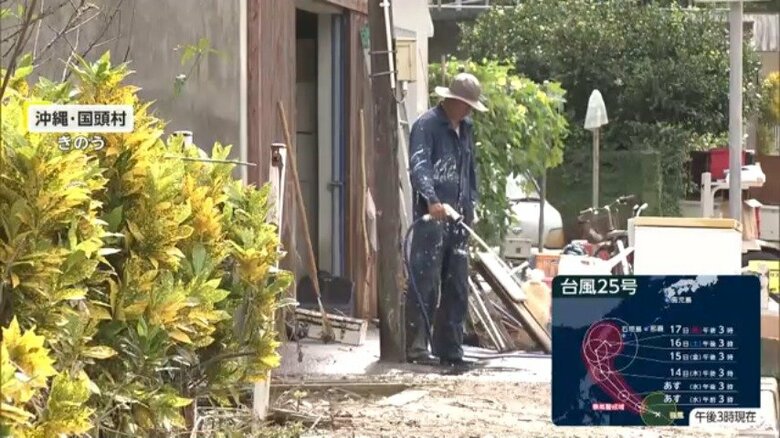 記録的大雨の様子（沖縄・国頭村）