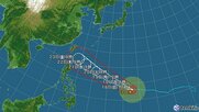 【台風情報】非常に強い台風30号の進路予想　19日午前0時には「猛烈」な勢力になる見込み　23日午前9時には「非常に強い」勢力で沖縄の南へ達する見通し　中心気圧935hPa、最大瞬間風速70m/sの予想　