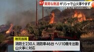 「異常な熱波」ギリシャで大規模な山火事止まず“同時多発”　クレタ島では約5000人避難　消防230人出動も消火活動難航