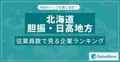 【北海道胆振・日高地方】従業員数ランキングを公開!/SalesNow DBレポート