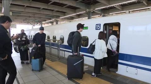 『山陽新幹線』ゴールデンウィークの利用者　昨年より７％増加　「休みの取りやすい曜日配列と増便が要因」