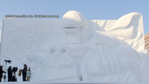 高さ10m超の巨大雪像も…「さっぽろ雪まつり」開幕　大通会場には100基超の大中小の雪像
