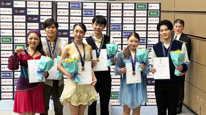 アイスダンス表彰台（西日本選手権）