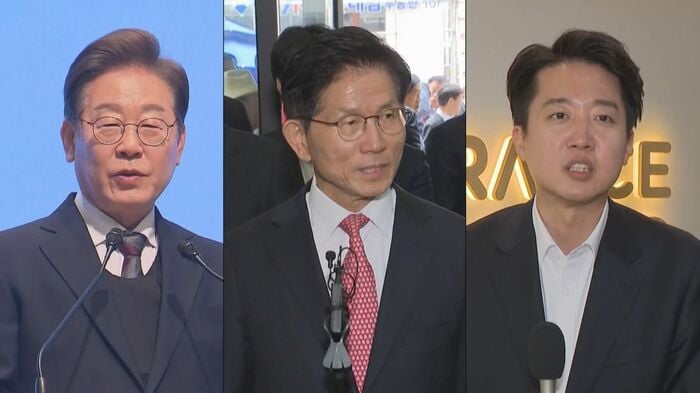一番右は「改革新党」のイ・ジュンソク氏