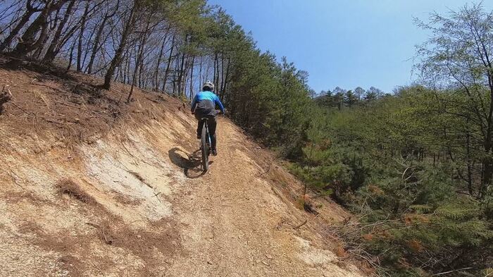 完成したマウンテンバイクのコース(長野県安曇野市)