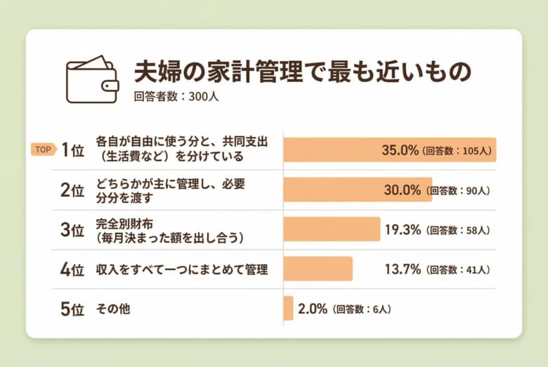 【夫婦の家計管理はどうしてる？】回答者300人アンケート調査