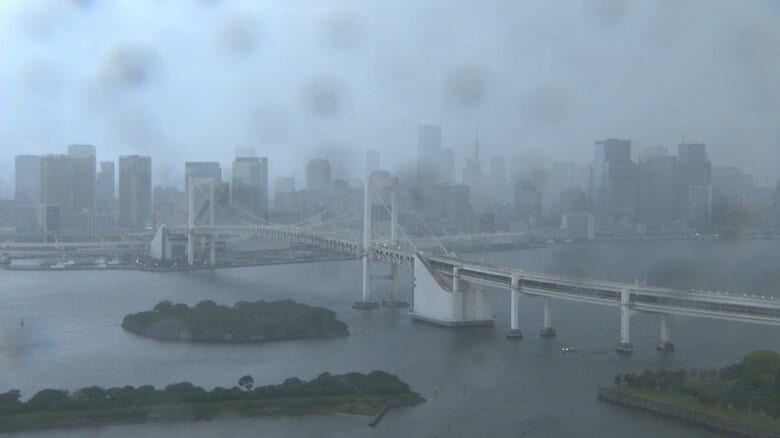 【速報】東京都心部で激しい雨　23区でゲリラ雷雨発生も｜FNNプライムオンライン