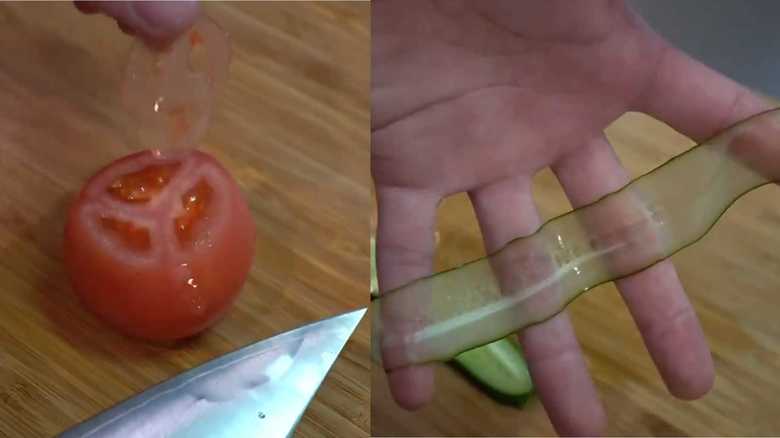 薄く切られすぎて具材が透けている