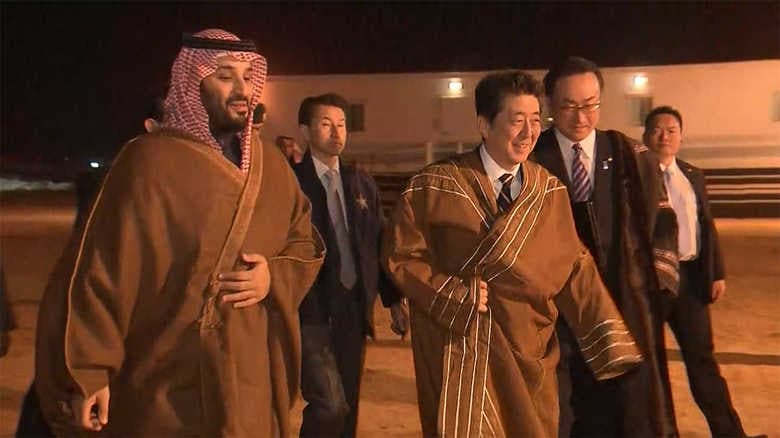 安倍首相とムハンマド皇太子