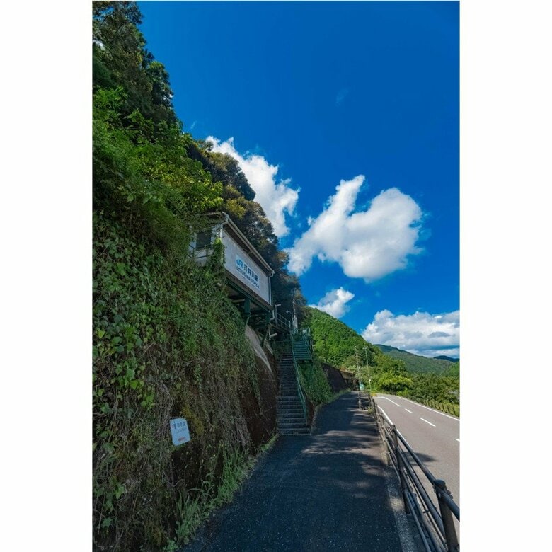 予土線打井川駅／高知県（2024年8月撮影）