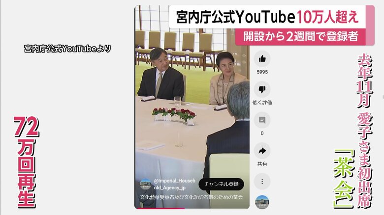 最も再生されている、茶会の様子（2024年11月）