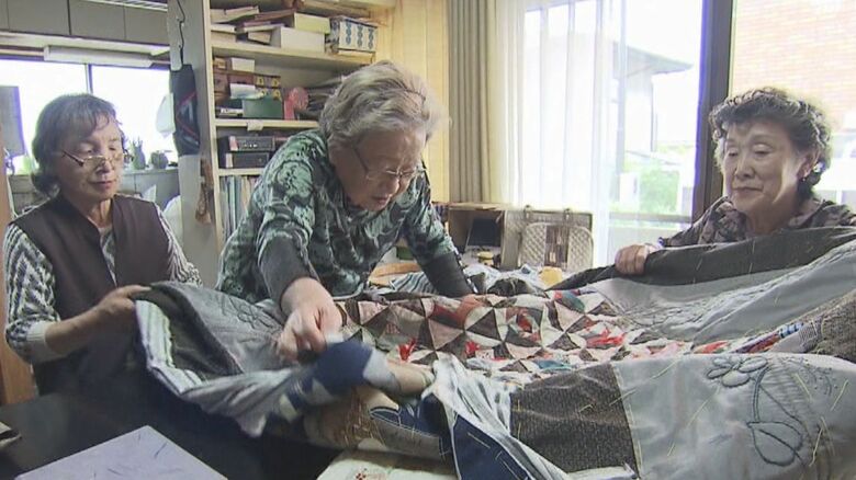 佐藤さんが自宅で開いていたパッチワーク教室（2016年）