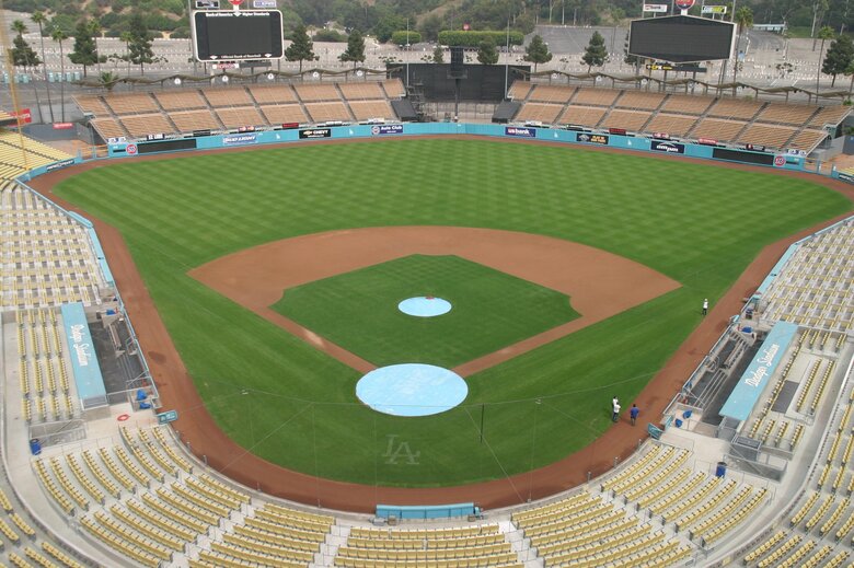 試合が行われるドジャースタジアム
