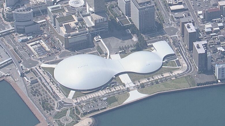 空から見たあなぶきアリーナ香川