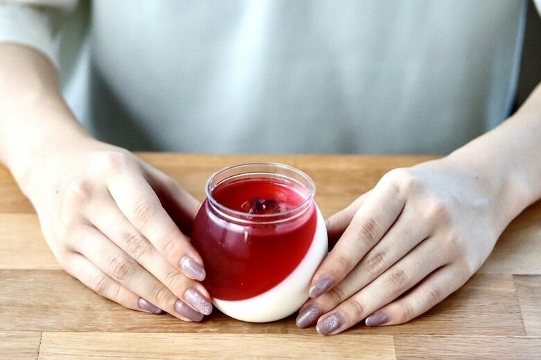 大和ルージュのパンナコッタ（提供：株式会社大和農園）