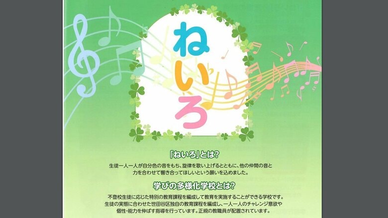 分教室「ねいろ」の教室要覧（世田谷区HPより）