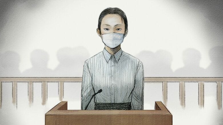 白いシャツを身にまとい、法廷に現れた内田被告（判決公判のスケッチ）