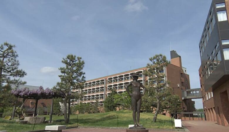 新種のサンショウウオが繁殖していた宮城学院女子大学（仙台市青葉区）