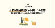 【10代以上の男女400名が回答】お米の価格高騰による家計への影響