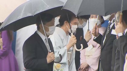 「本当に素晴らしかったです」雨のなか髙木美帆選手・国枝慎吾さんら招待者とご歓談 令和初の園遊会…招待者数を絞り飲食の提供を控えての開催