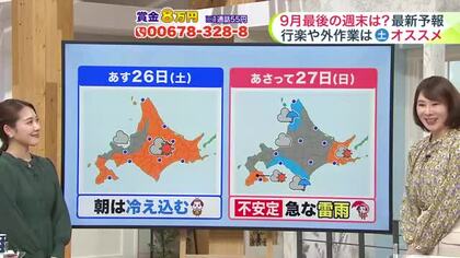 【菅井さんの天気予報 25日(金)】今夜は中秋の名月…北海道は畑で獲れた作物をお供えし豊作に感謝する習わしも！9月最後の週末＆10日間予報
