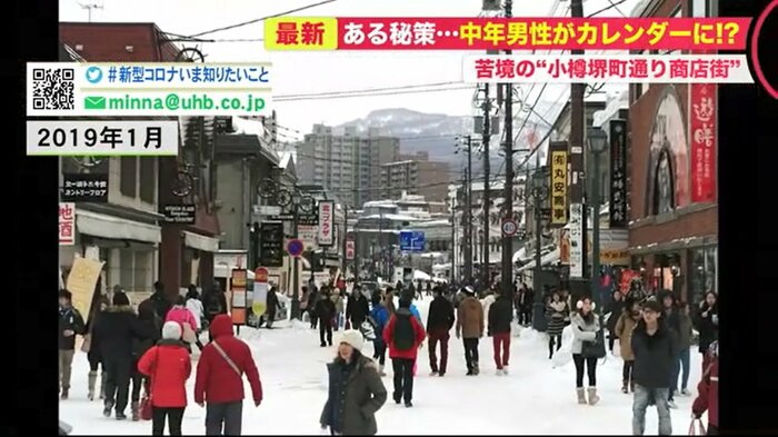 2019年1月の小樽堺町通り商店街