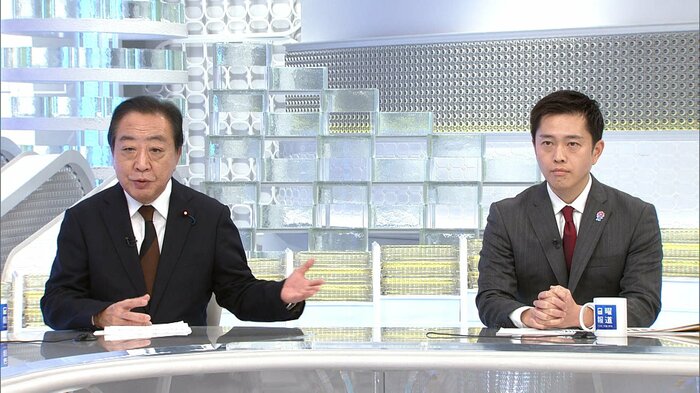 「日曜報道 THE PRIME」に出演した立憲・野田代表と維新・吉村代表