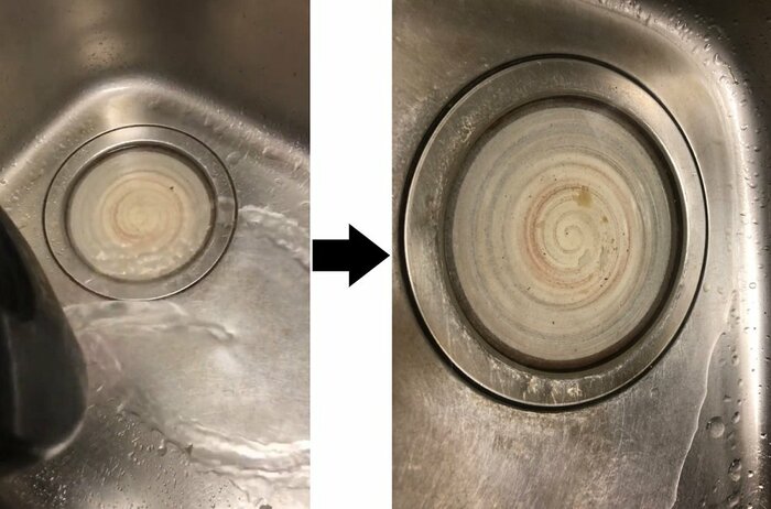 皿を取るために、お湯をかけてみたり…