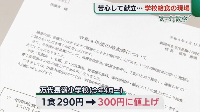 給食費を値上げ