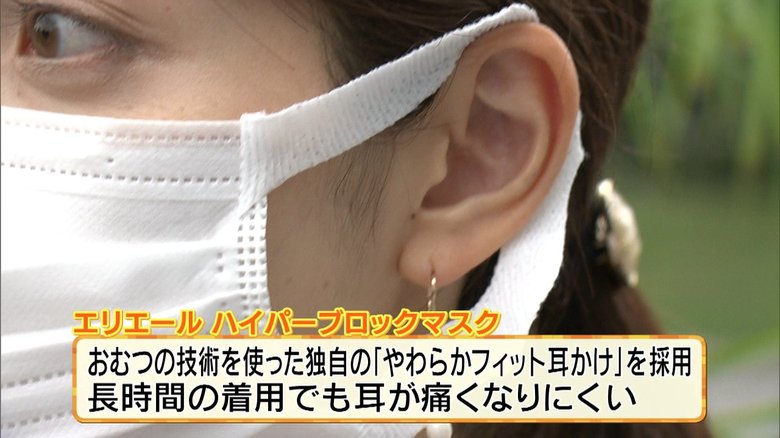 紙おむつの技術をいかしたやわらかフィットの耳かけが人気