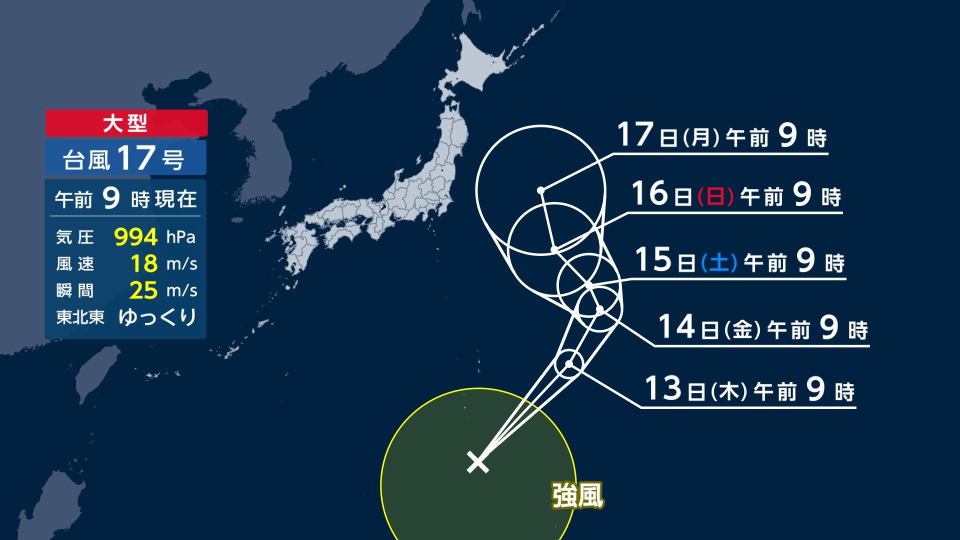 【台風情報】台風17号最新進路予想　17日にも本州に接近か　予想しづらい高気圧の「ガードレール」　お盆明けも天気急変に注意