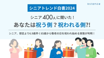 【敬老の日】400人に聞いた!今どきシニアのギフト需要に関する動向をまとめた「シニアトレンド白書2024」を公開しました