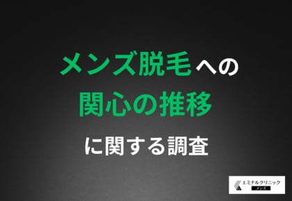 【メンズ脱毛経験者は4年で3倍以上に！】男女別意識調査！「男性のムダ毛ケア」への意識が浸透してきたことが明らかに