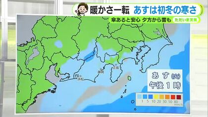 行楽日和から一転…連休明けは雨＆昼間の寒さに注意　【静岡・ただいま天気　11/24】