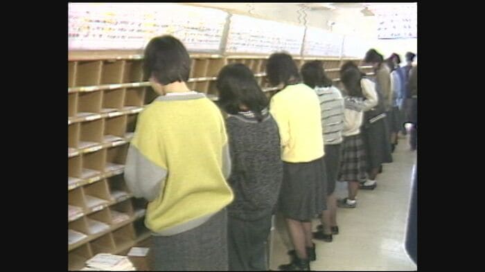 年賀ハガキの区分け作業(1988年)
