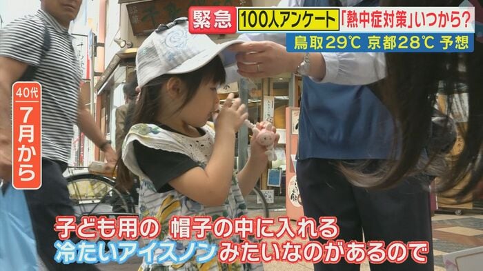 「小さい扇風機を出したり」
