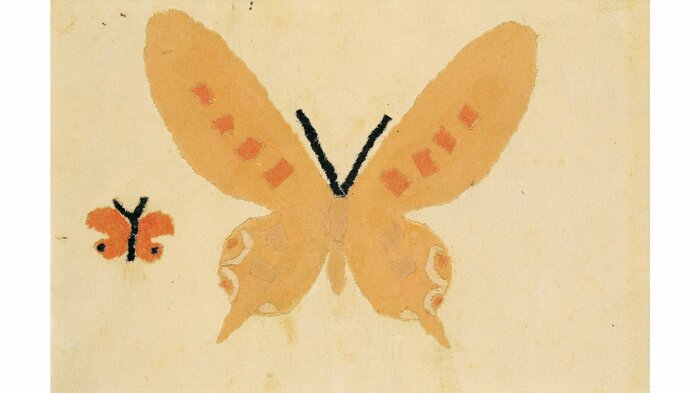 蝶々　1934（昭和9年）貼絵　@Kiyoshi Yamashita/STEPeast 2026