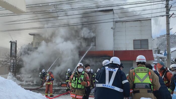 近くで火災(2022年1月)