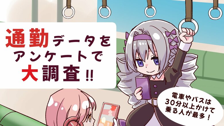 通勤に関するアンケート調査 電車やバスは30分以上かけて乗る人が最多!