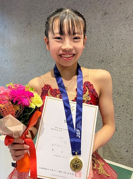 ジュニア女子で優勝した柴山歩