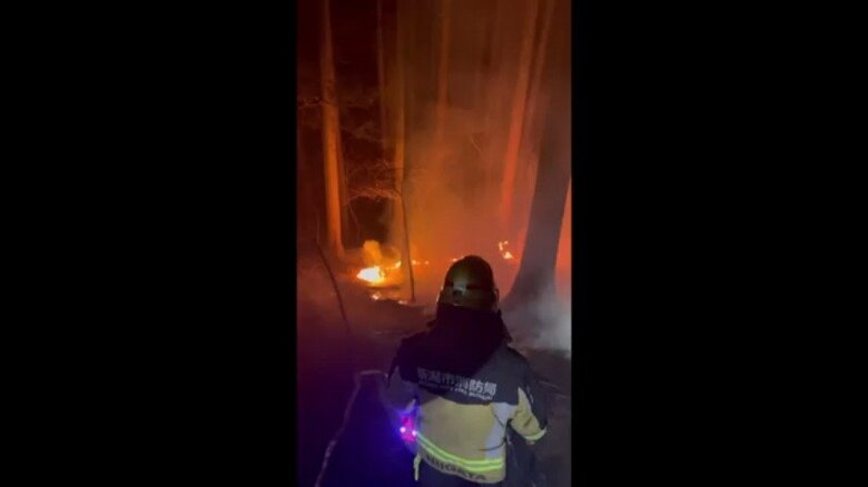 新潟市消防局提供（岩手・大船渡市　2日）