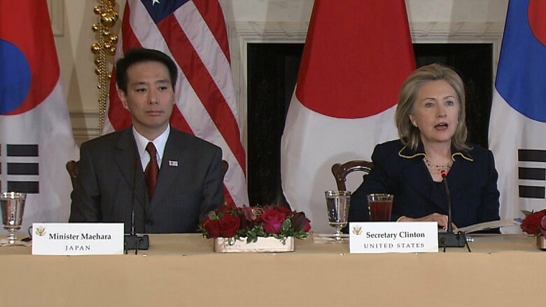 前原外相（当時）とクリントン国務長官（当時）　2010年撮影