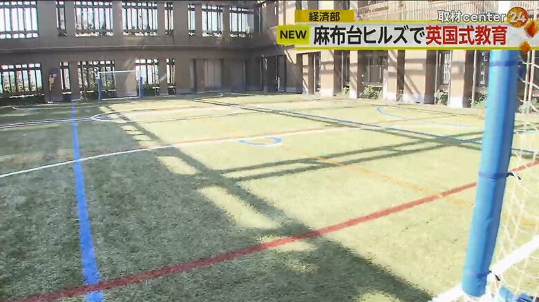 人工芝が敷き詰められた2つのグラウンドや…