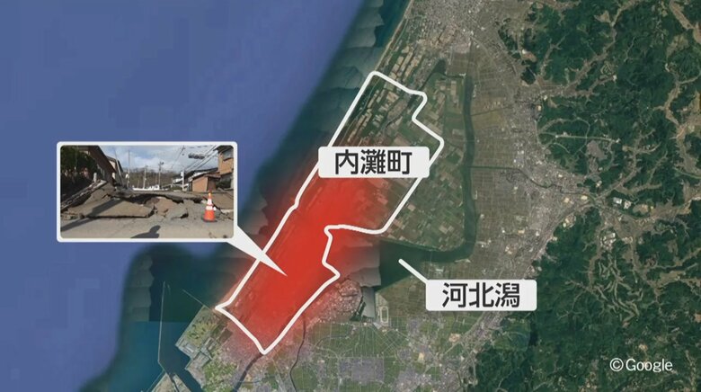 内灘町の一部は河北潟の干拓地