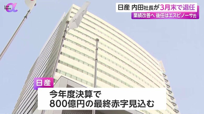 2024年度決算で800億円の最終赤字を見込む日産