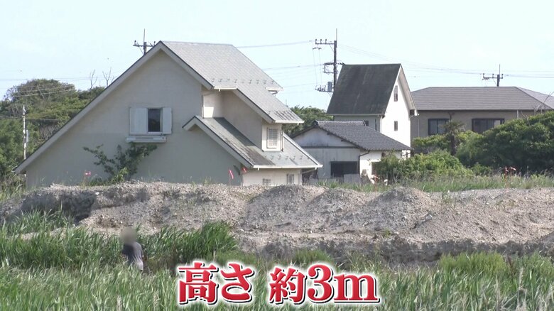 高く積みあがった土砂