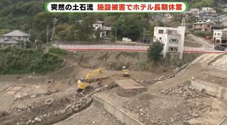 10月上旬の被災地　土砂の撤去は進んだ