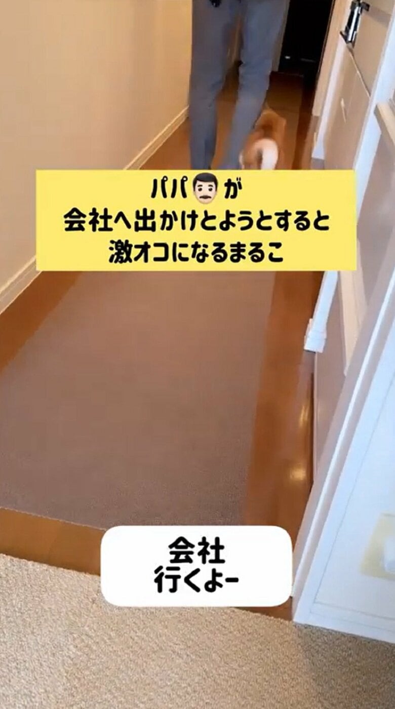 必死に出発を阻止しようとしている