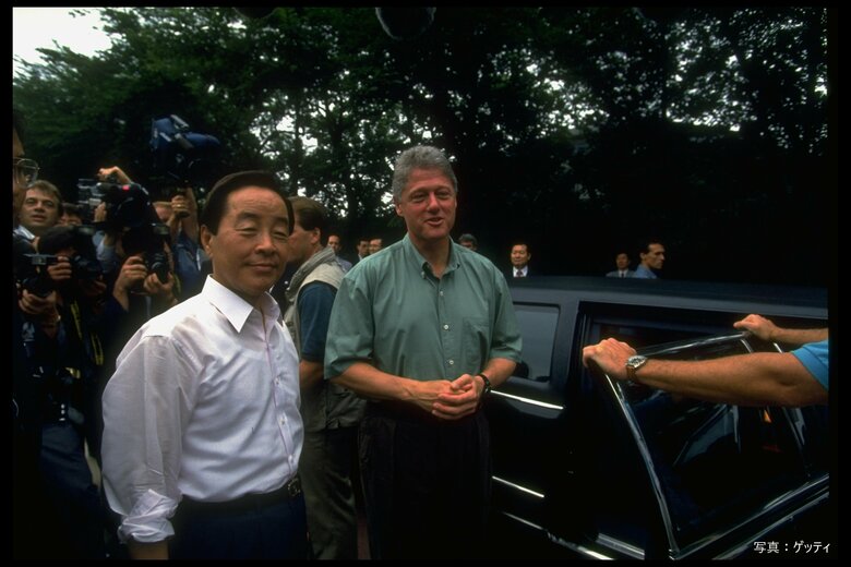 クリントン大統領と韓国の金泳三大統領（いずれも当時）（1994年7月）