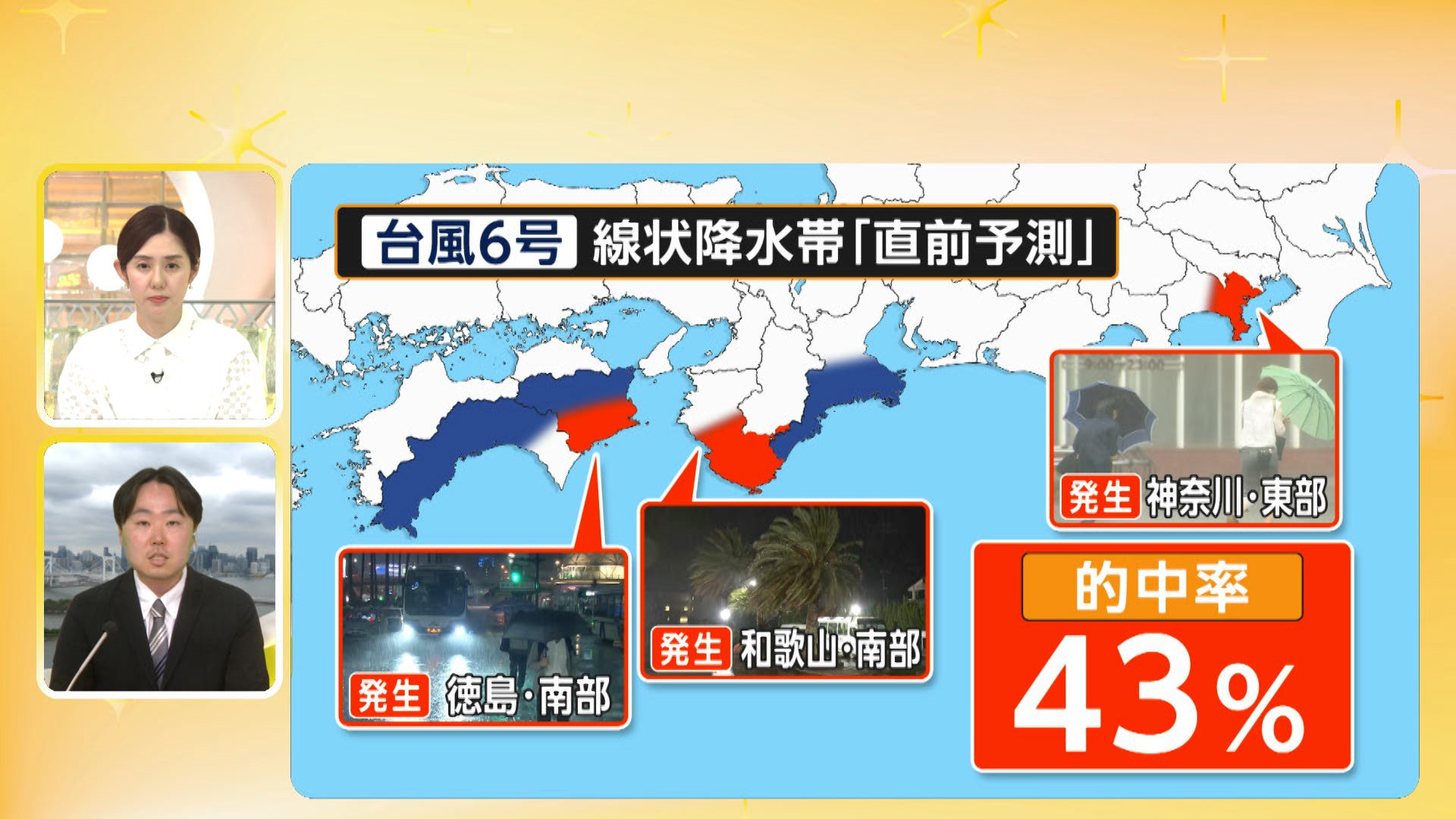 【解説】線状降水帯2～3時間後の発生予測「的中率」は43％　夏から“発生源”海上の観測を強化へ